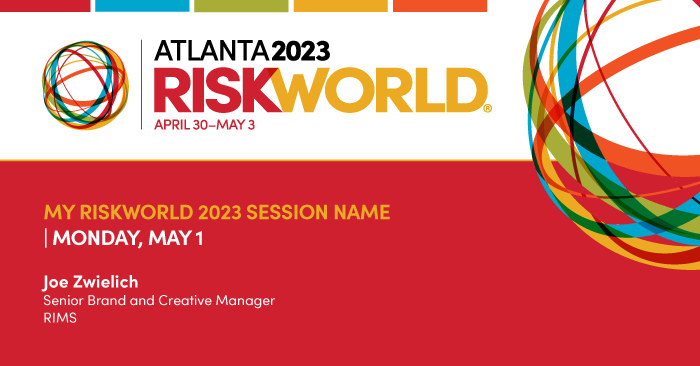 Sample banner for RISKWORLD speakers 